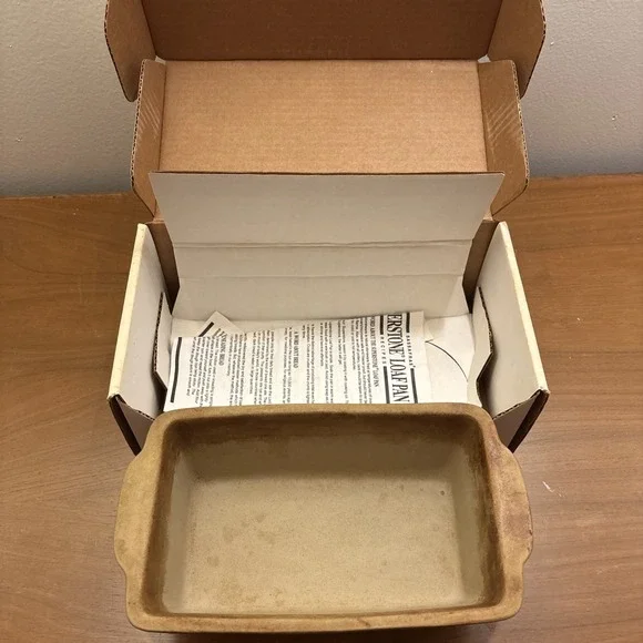 VTG Superstone Sassafras Loaf Pan Baker | Unglazed Stoneware Baking 1993 USA - Picture 3 of 5